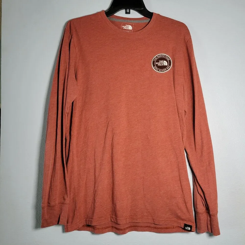 The North Face Mens S Rust Long Sleeve Shirt Expedition Gorpcore Earthy Hiking